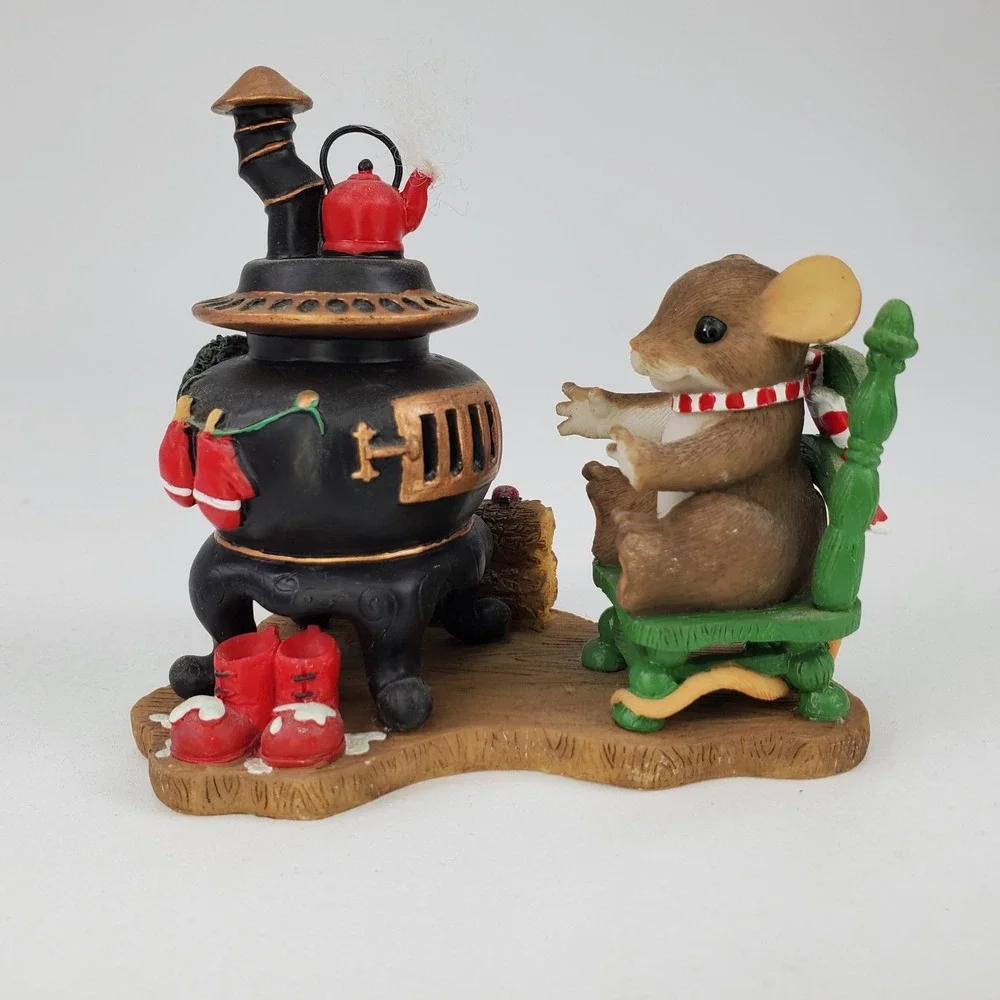 Charming Tails You Give Me A Warm‎ Feeling Mouse Stove Figurine Fitz and Floyd